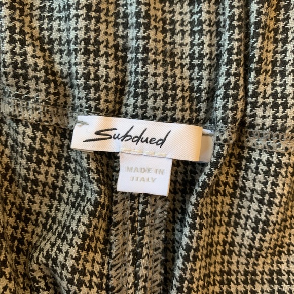 Subdued Checked Cropped Straight Pant (Made in Italy) - Picture 4 of 6